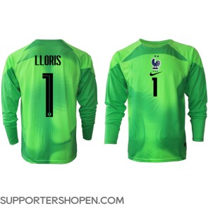 Frankrike Hugo Lloris #1 Målvakt Borta Matchtröja VM 2022 Långärmad